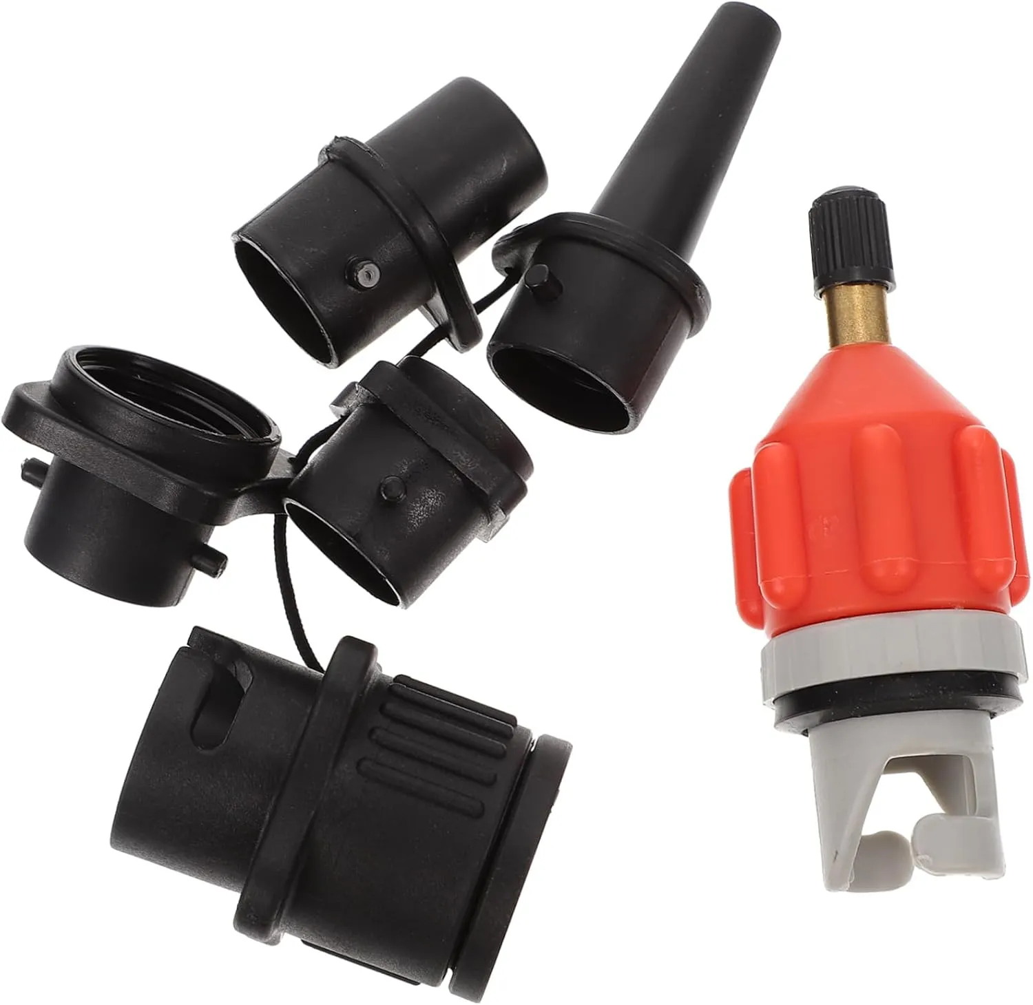1Set Inflatable Dinghy Adaptor Pump Tools Paddle Board Kayak Valve Conversion Accessory for Easy Inflation Durable Lightweight Leak Design Compatible with Equipment