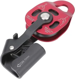 25KN Climbing Pulley Outdoor Rope Pulleys 7075 Aviation Aluminum Heavy Duty Rock Pulleys of Single Swivel Climbing/Aloft Work/Rescue/Rappelling/Etc