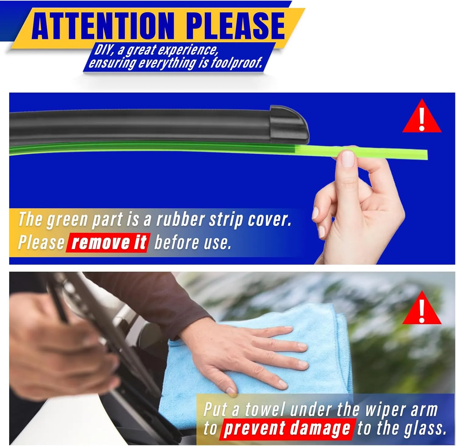 3 wipers Replacement for 2012-2016 Honda CRV CR-V, Windshield Wiper Blades Original Equipment Replacement - 26"/16"/13" (Set of 3) U/J HOOK