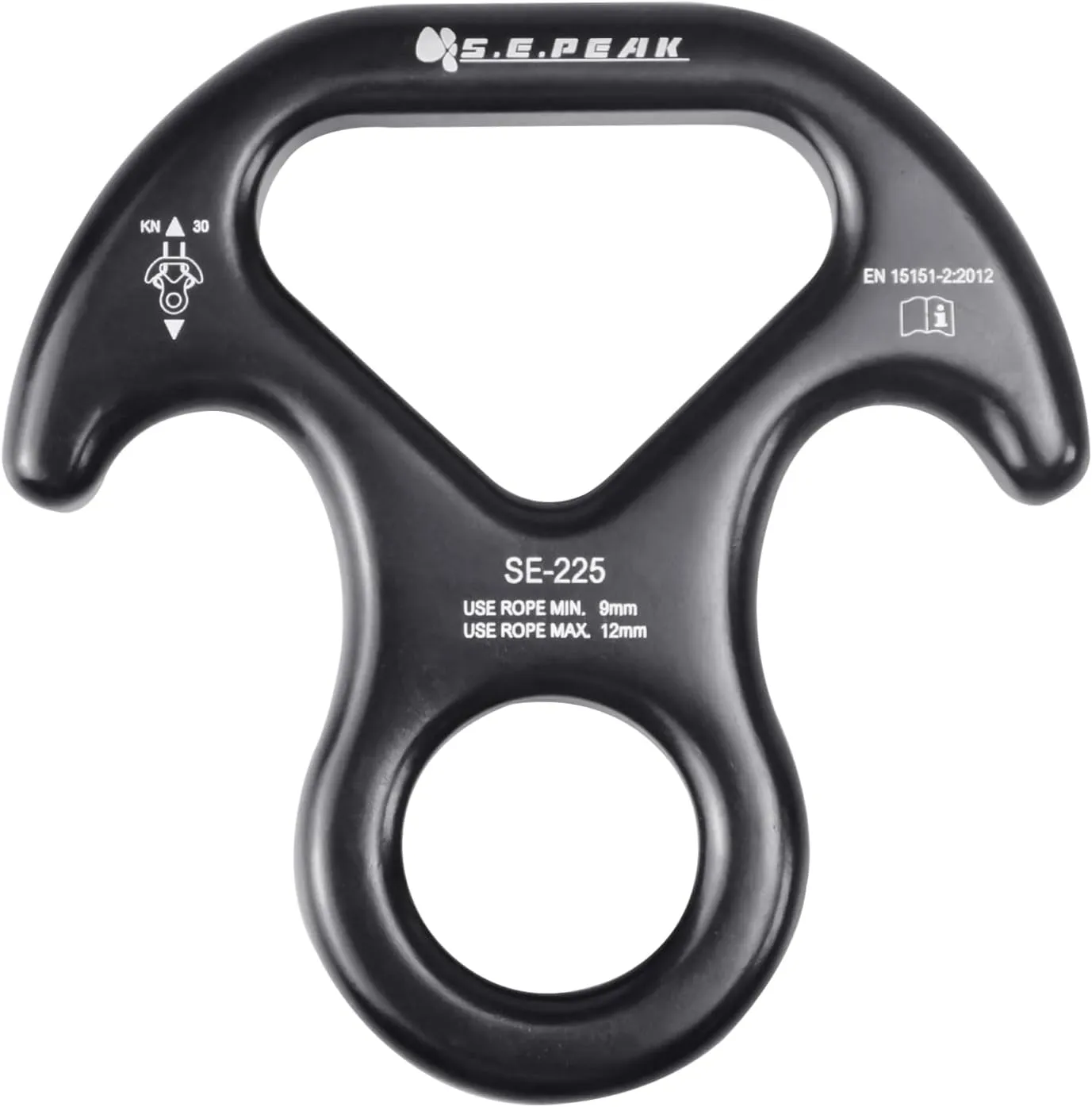 30kN/35kN/40kN Rescue Figure 8 Descender Climbing Gear Downhill Equipment Rigging Plate Rappeling Device for Rock Climbing/Aluminum Alloy