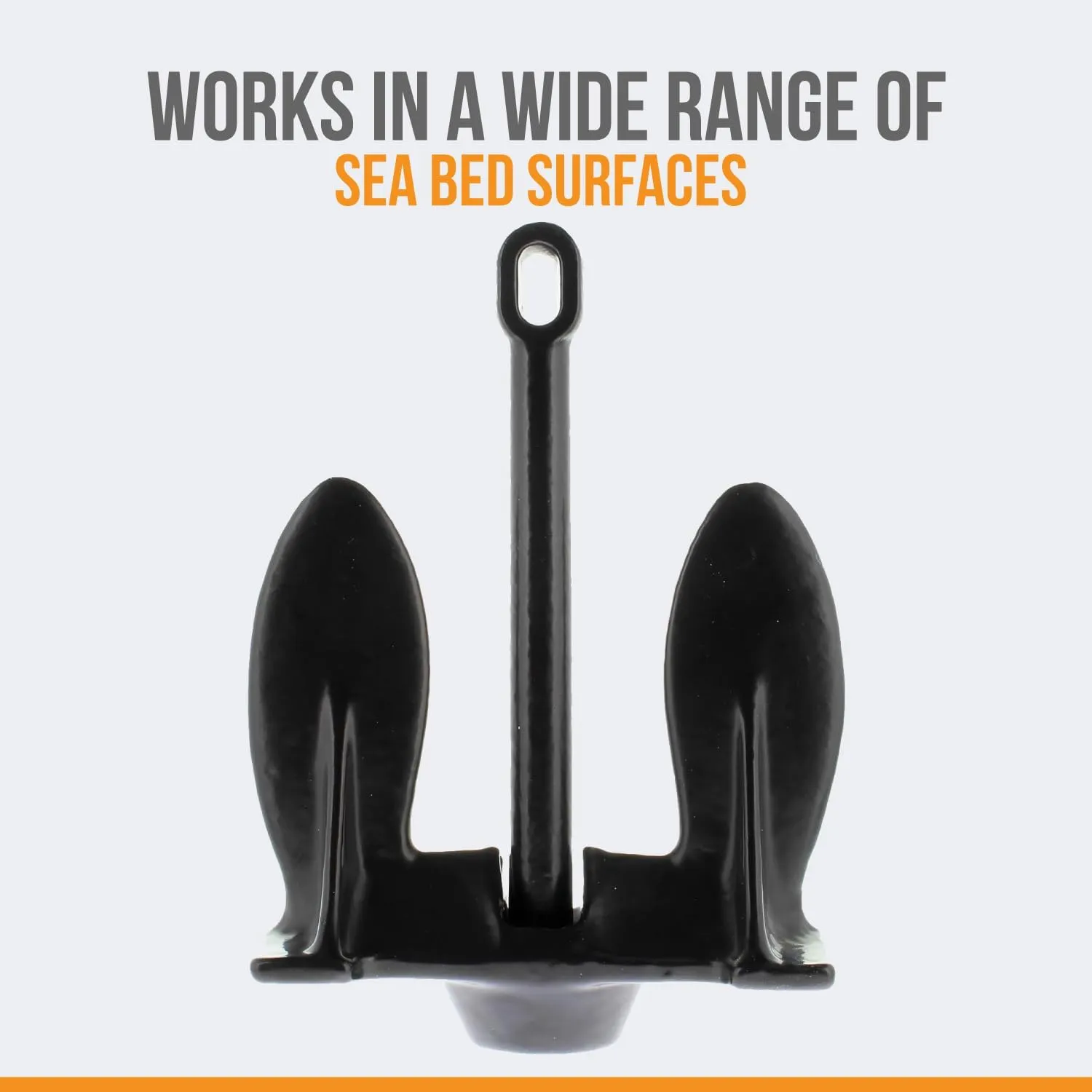 Anchor-Man Navy Anchor (10lb 15lb 20lb 30lb)  Black Vinyl Coated Naval Anchors for Boats with Impressive Holding Power - Prevents Rust, and Scratches