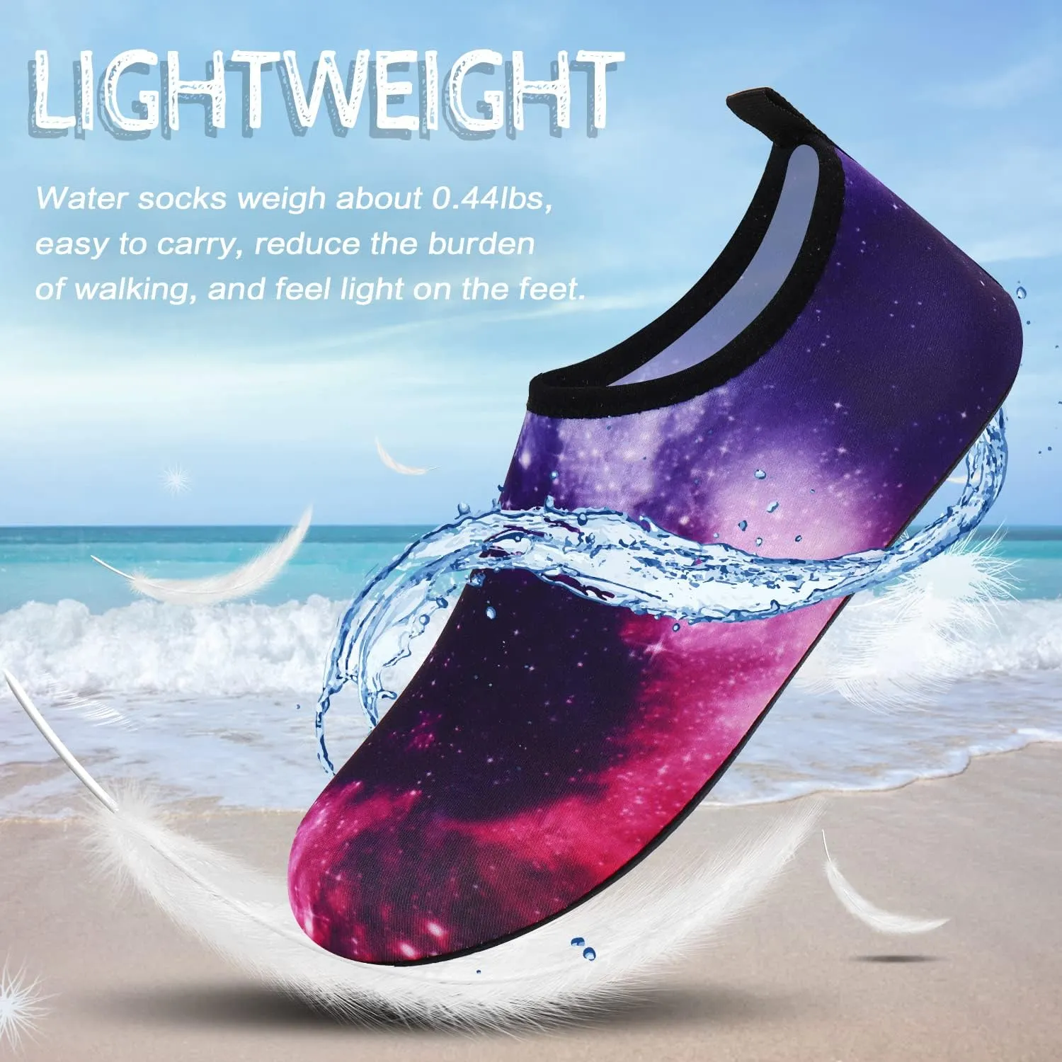 ANLUKE Water Shoes Barefoot Aqua Yoga Socks Quick-Dry Beach Swim Surf Shoes for Women Men