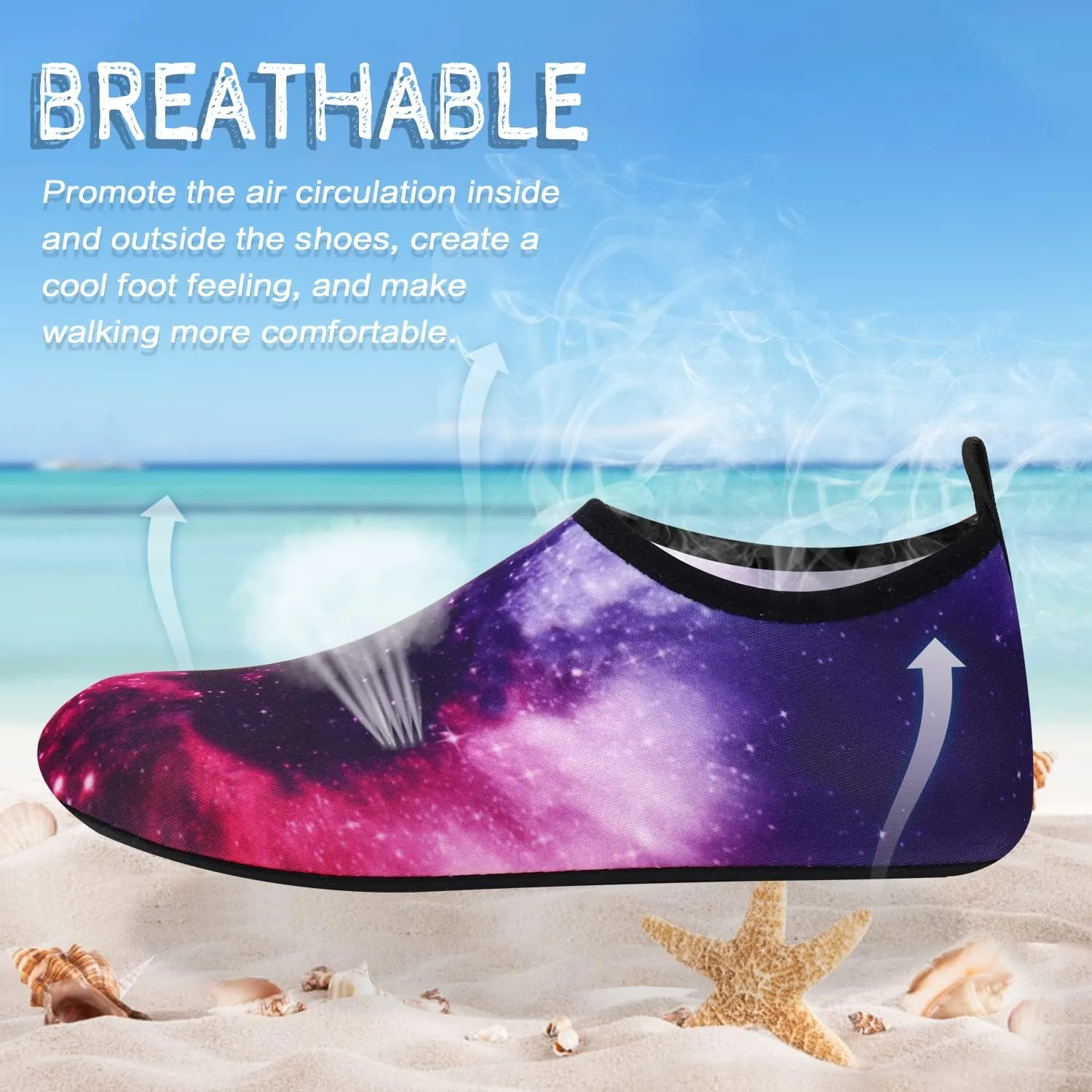 ANLUKE Water Shoes Barefoot Aqua Yoga Socks Quick-Dry Beach Swim Surf Shoes for Women Men