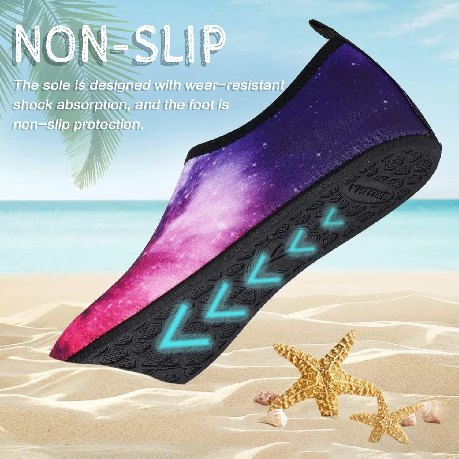 ANLUKE Water Shoes Barefoot Aqua Yoga Socks Quick-Dry Beach Swim Surf Shoes for Women Men