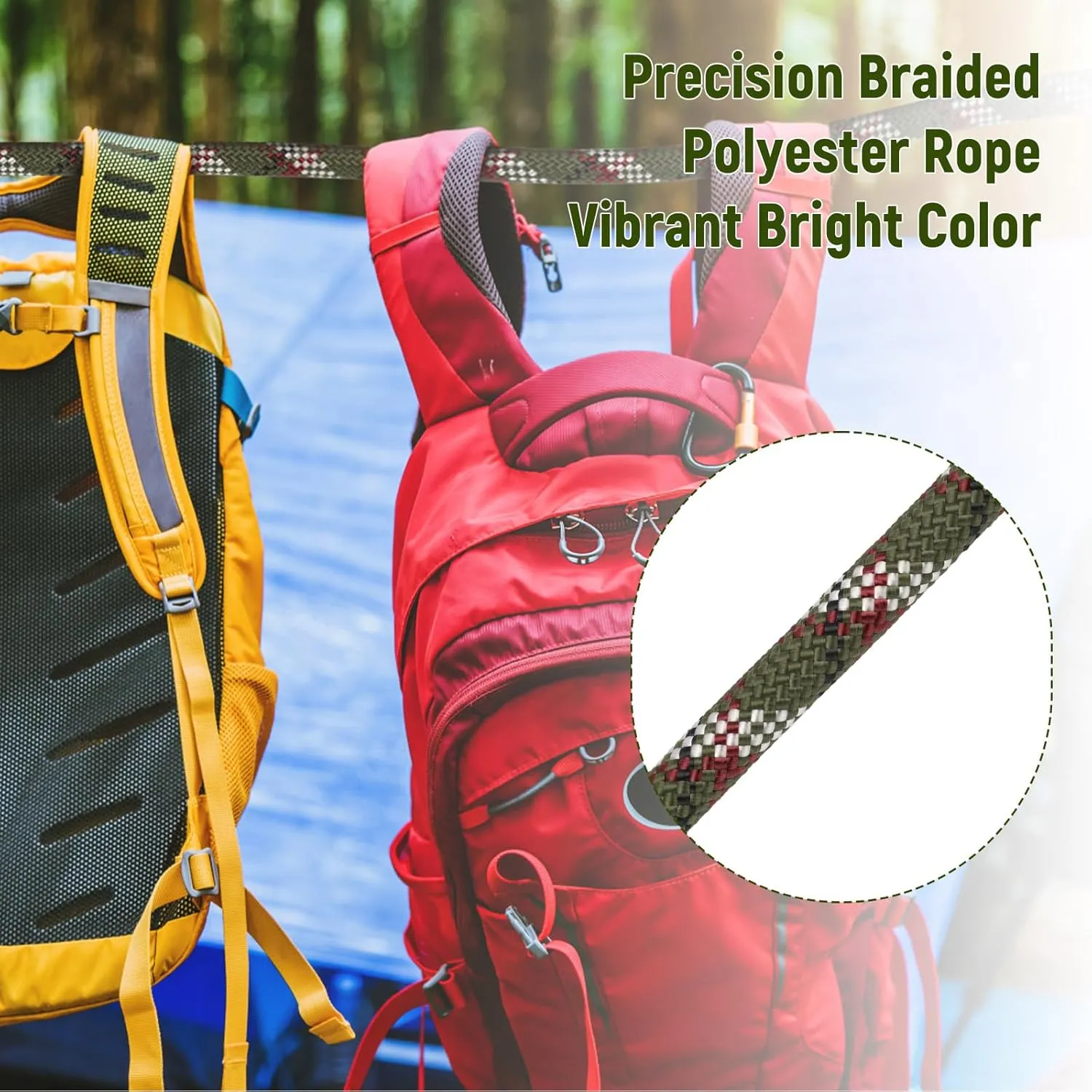 Arborist Rope Climbing Rope Arborist Rigging Rope 48 Strands Tree Rope 1/2 Inch Rope for Climbing Tree Swing Pulling Sailing