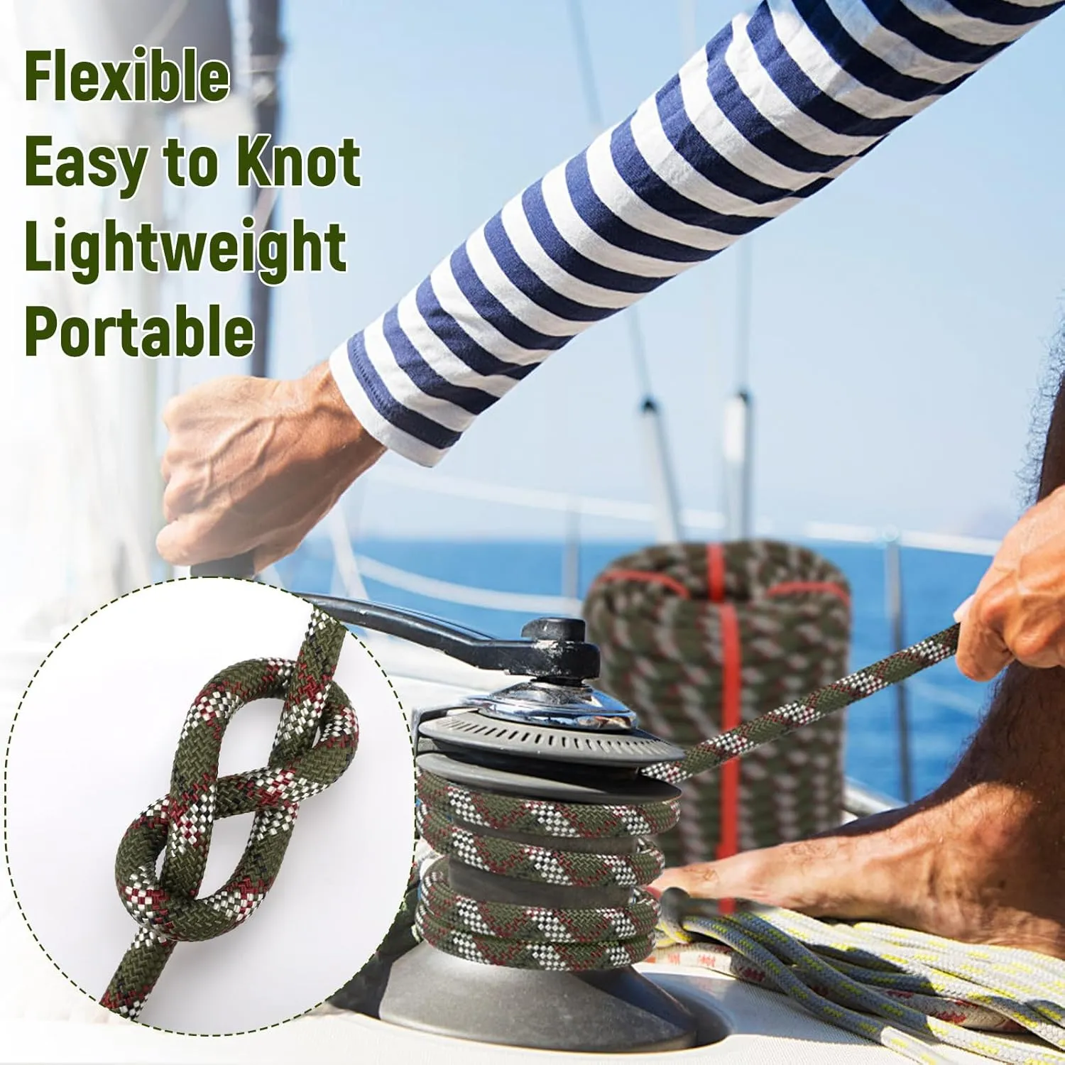 Arborist Rope Climbing Rope Arborist Rigging Rope 48 Strands Tree Rope 1/2 Inch Rope for Climbing Tree Swing Pulling Sailing