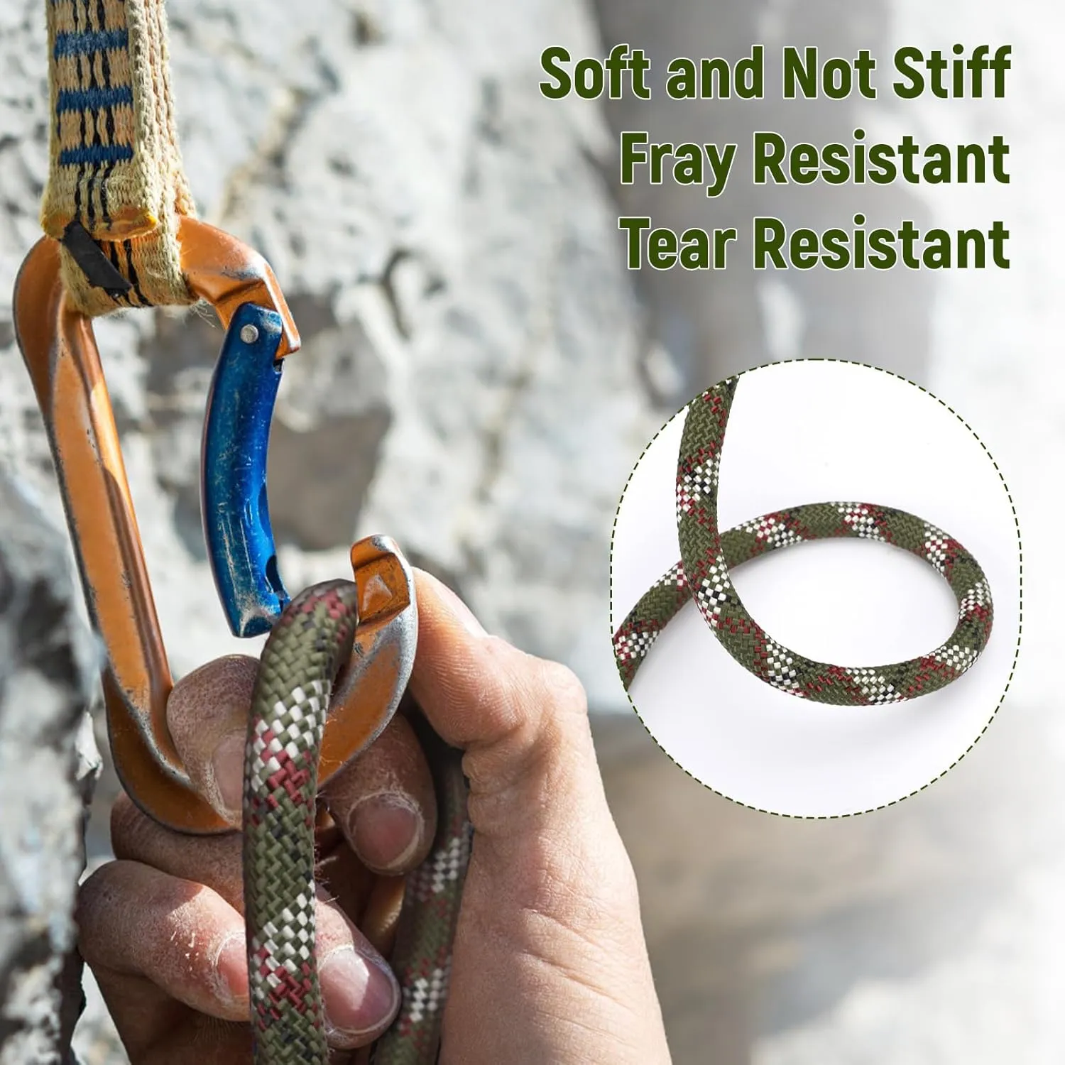 Arborist Rope Climbing Rope Arborist Rigging Rope 48 Strands Tree Rope 1/2 Inch Rope for Climbing Tree Swing Pulling Sailing