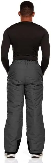 Arctic Quest Mens Snow Ski Waterproof Softshell Snowboard Pants Outdoor Hiking Zipper Bottom Windproof Warm Snow Pants