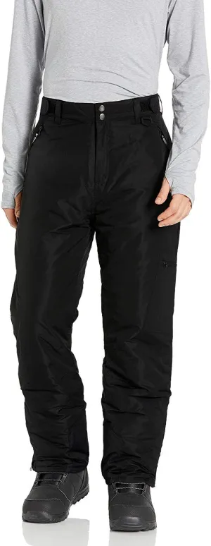 Arctic Quest Mens Snow Ski Waterproof Softshell Snowboard Pants Outdoor Hiking Zipper Bottom Windproof Warm Snow Pants