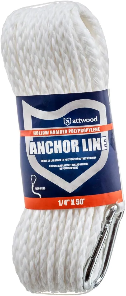 Attwood Hollow Braided Polypropylene Anchor Lines