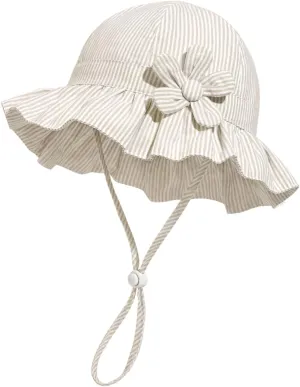 Baby Girl Wide Brim Bucket Hats with UPF 50  Outdoor Adjustable Beach Hat with Sun Hat