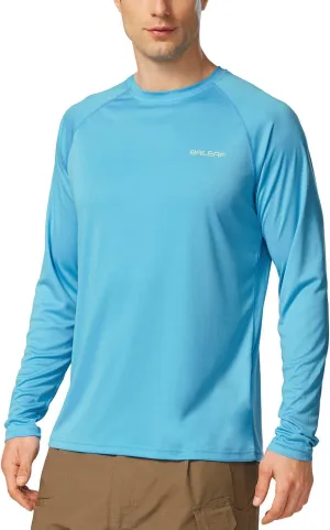 baleaf Men's Sun Protection Shirts UV SPF UPF 50  Long Sleeve Rash Guard Fishing Running Quick Dry Lightweight