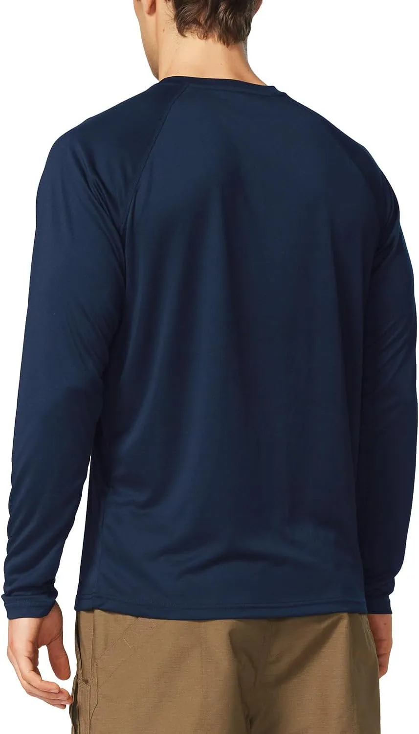 baleaf Men's Sun Protection Shirts UV SPF UPF 50  Long Sleeve Rash Guard Fishing Running Quick Dry Lightweight