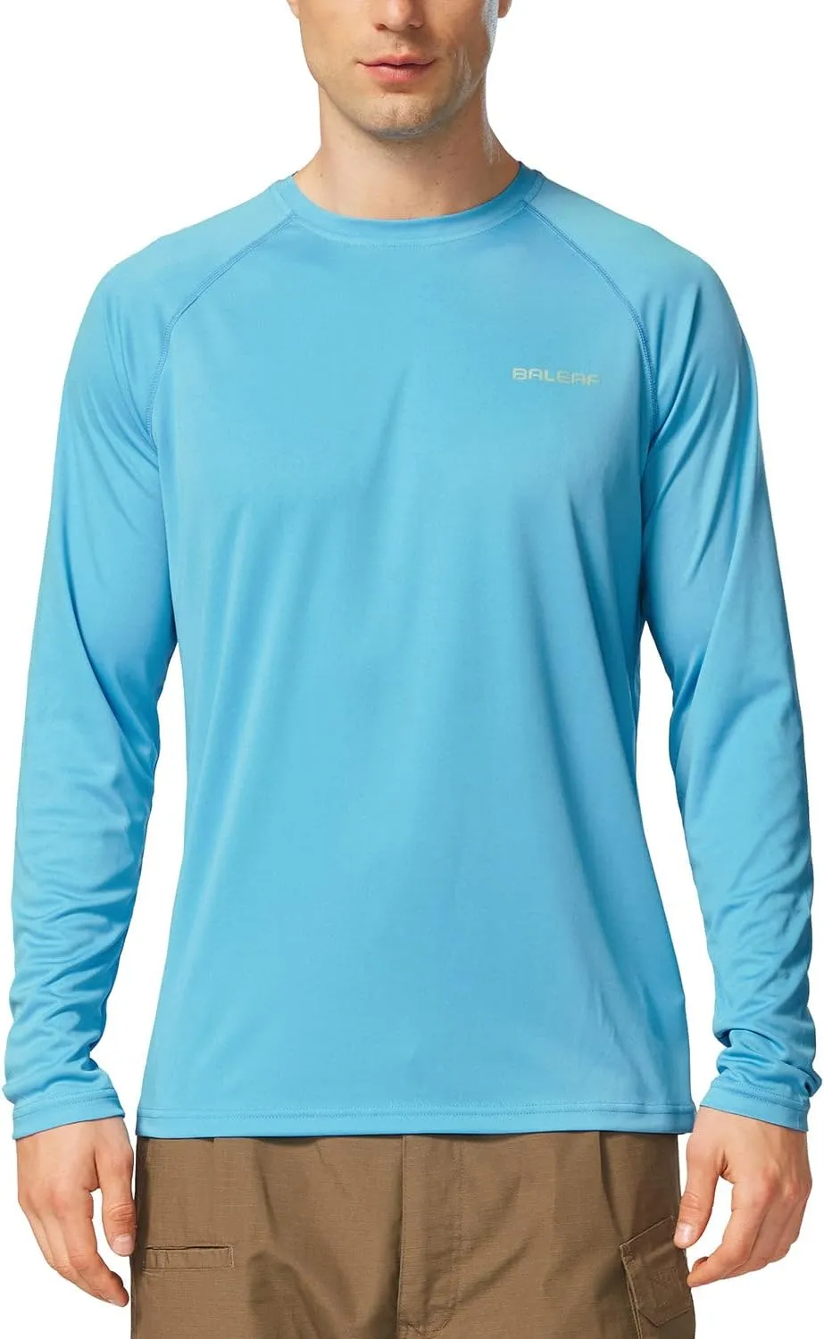 baleaf Men's Sun Protection Shirts UV SPF UPF 50  Long Sleeve Rash Guard Fishing Running Quick Dry Lightweight