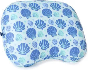 Ballast Beach Pillow  Comfy, Durable & Compact, Stays Put on Windy Beaches with Patented Sand Pouch, Inflatable Pillow for Beaches, Pools, Camping, Festivals and Travel (Coastal Shells)
