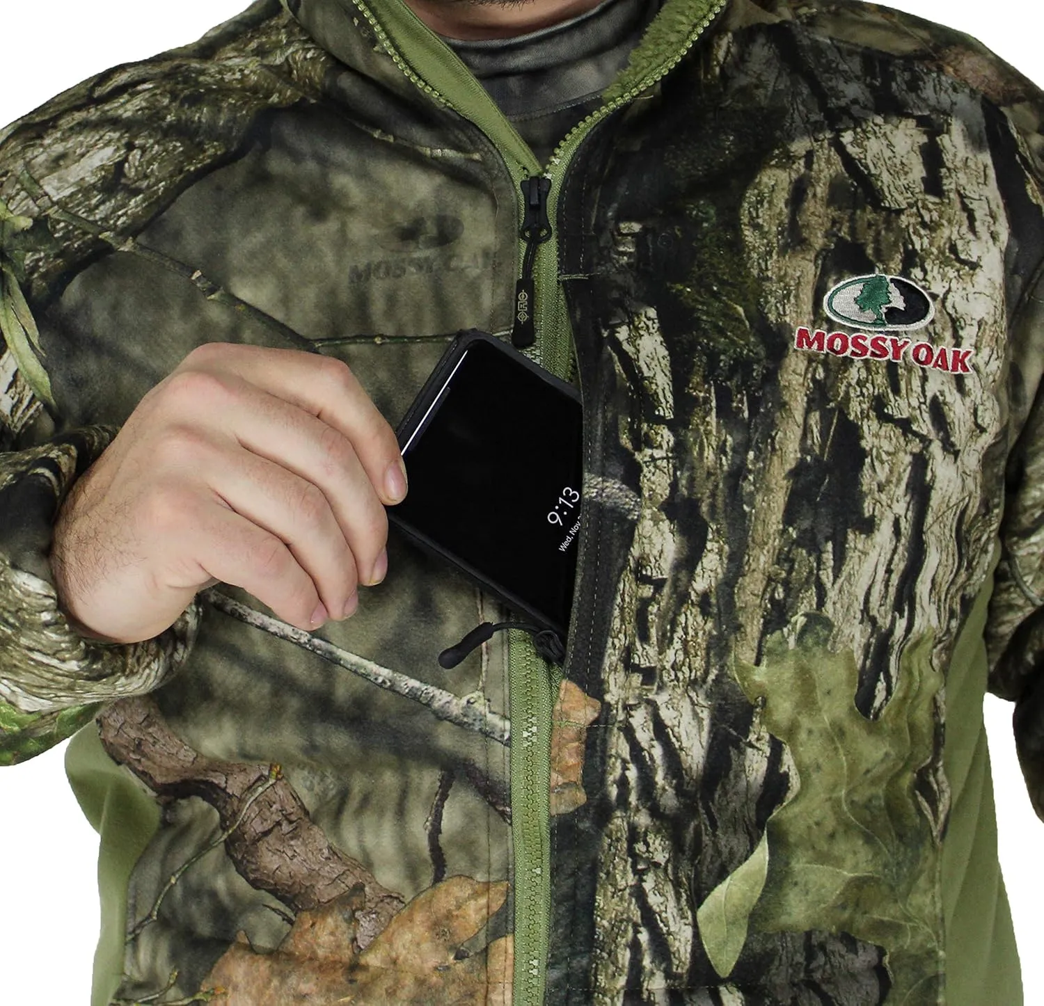 Berber Fleece Lined Kenai Camo Fleece Quiet Hunting Jacket