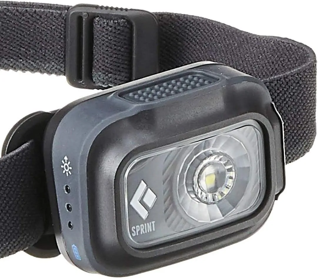BLACK DIAMOND Sprint 225 Lumen Rechargeable LED Headlamp for Running, Camping, Hiking, Compact and Lighweight