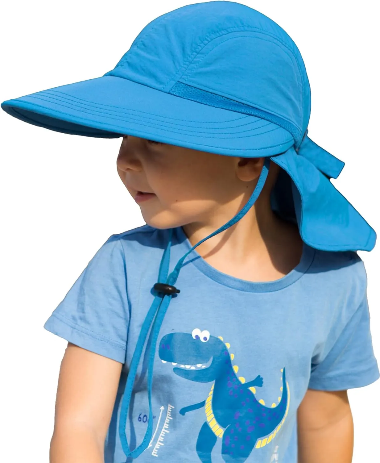 Camptrace Toddler Kids Sun Hats with Neck Flap UPF 50  UV Protection Wide Rigid Brim Boys Girls Beach Swim Sunhat