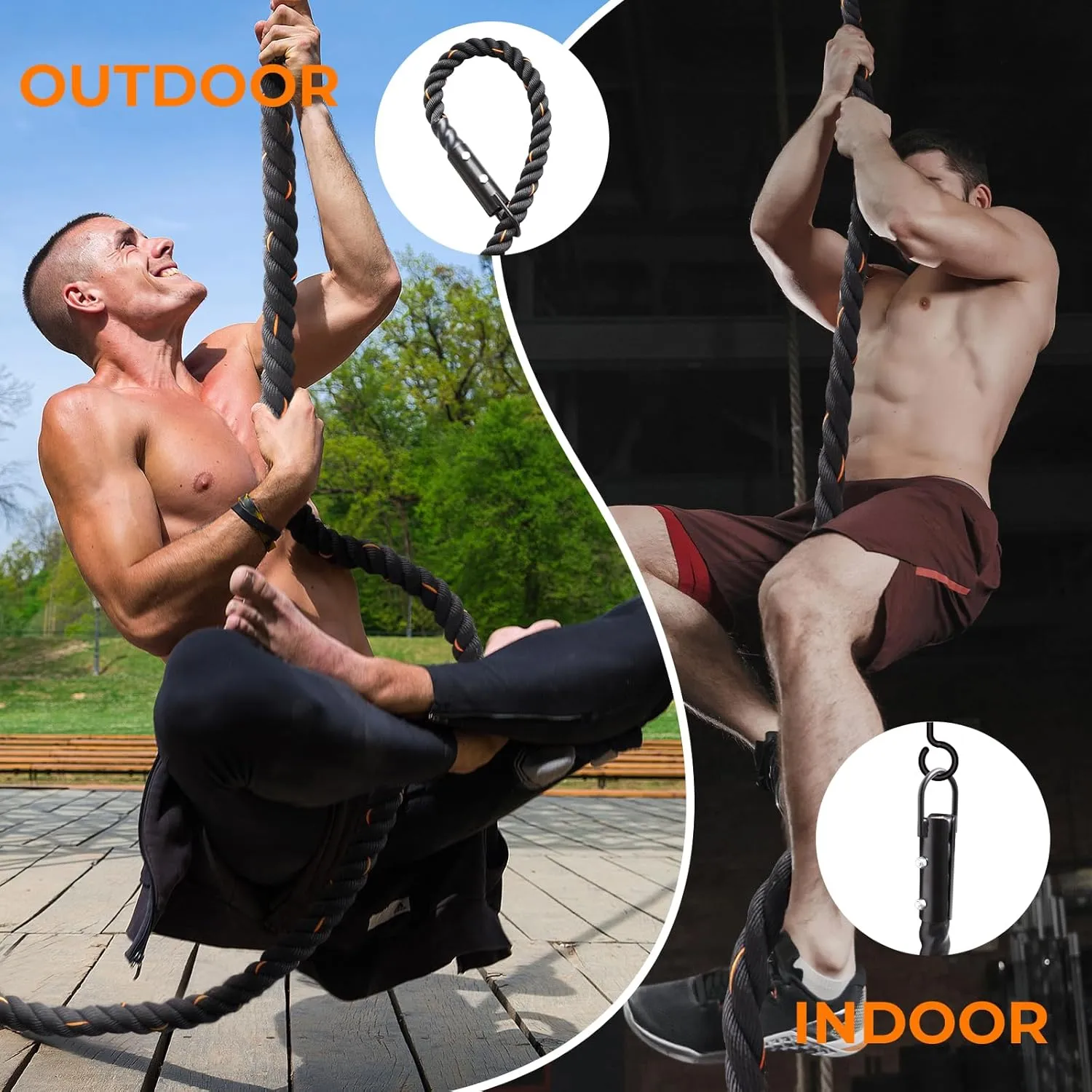 Climbing Rope Gym Climbing Rope for Fitness and Strength Training, Rock Climbing and Home Workouts Adult Climbing Rope Kids Outdoor Climbing Rope or Home Indoor Climbing Rope