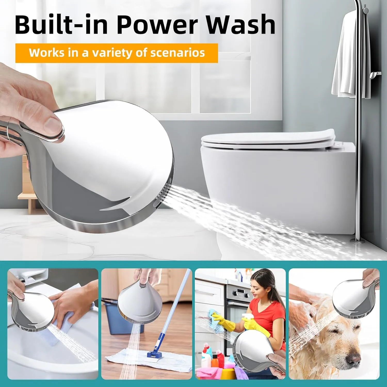 Cobbe Filtered Shower Head with Handheld, High Pressure 9 Spray Mode Showerhead with Filters, detachable shower head, Water Softener for Hard Water Remove Chlorine and Harmful Substance, Chrome