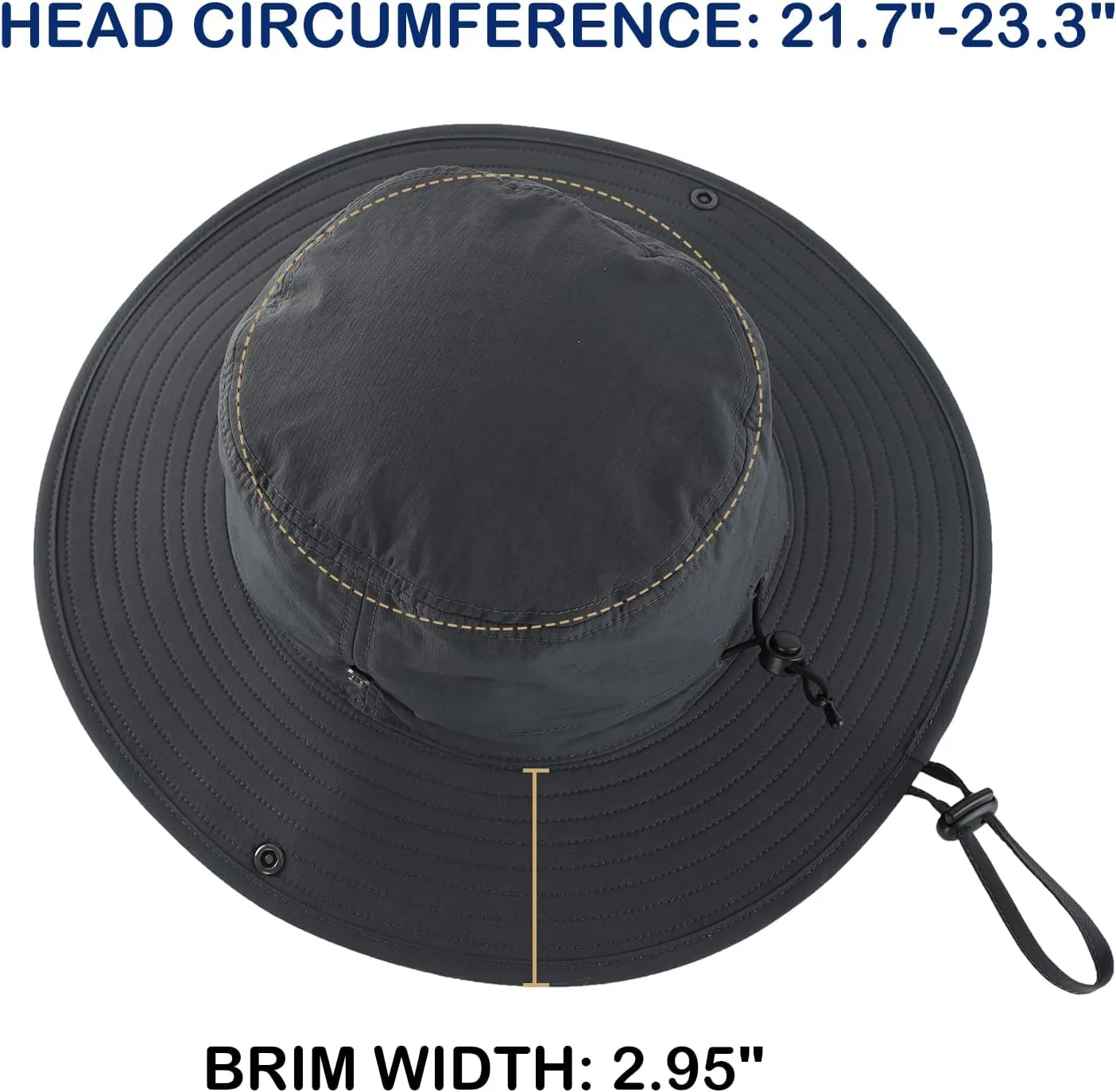 Connectyle Sun Hat for Men Women Outdoor UV Protection Safari Hat for Fishing Hiking Gardening Breathable Cowboy Hat UPF50