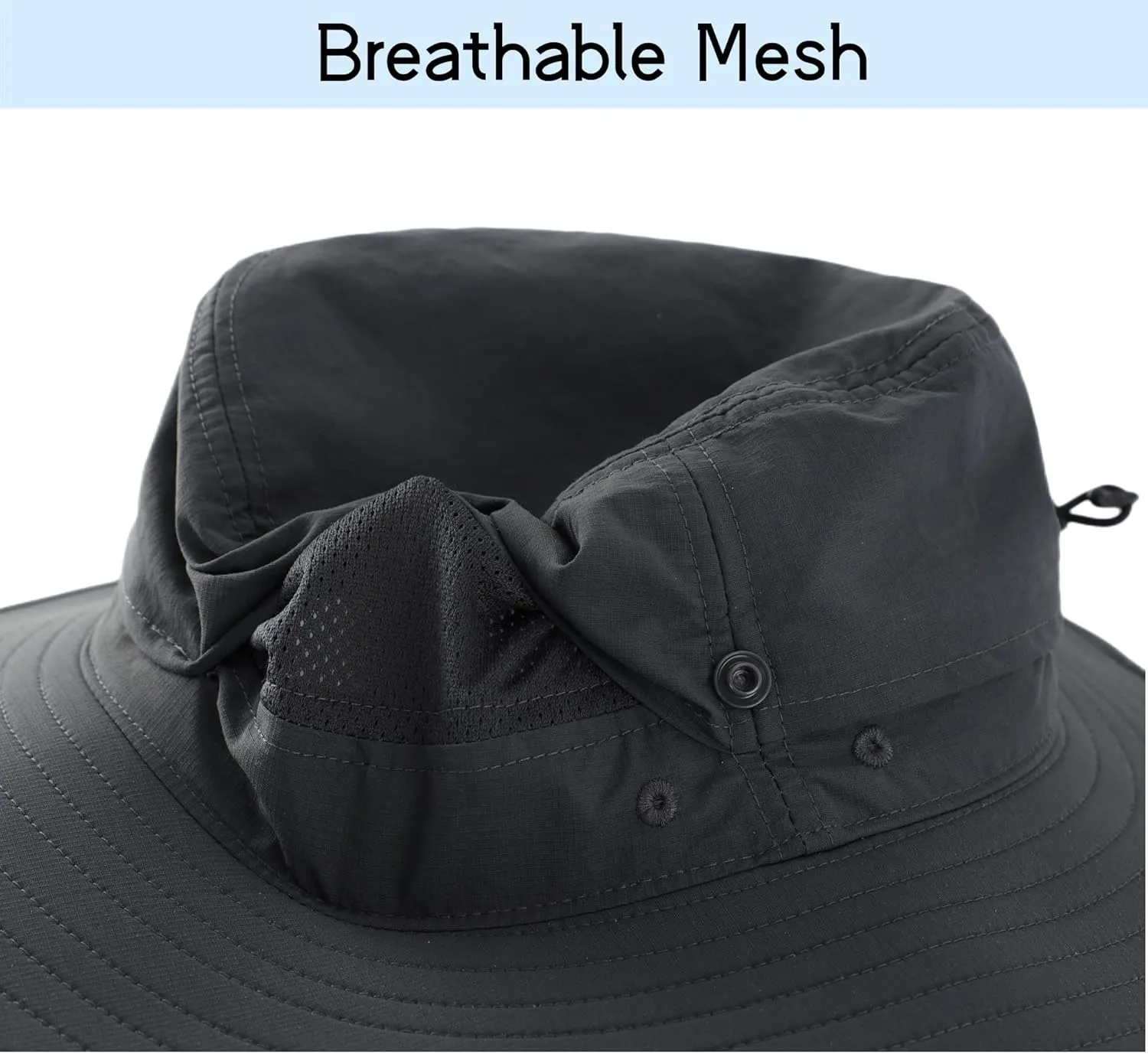 Connectyle Sun Hat for Men Women Outdoor UV Protection Safari Hat for Fishing Hiking Gardening Breathable Cowboy Hat UPF50
