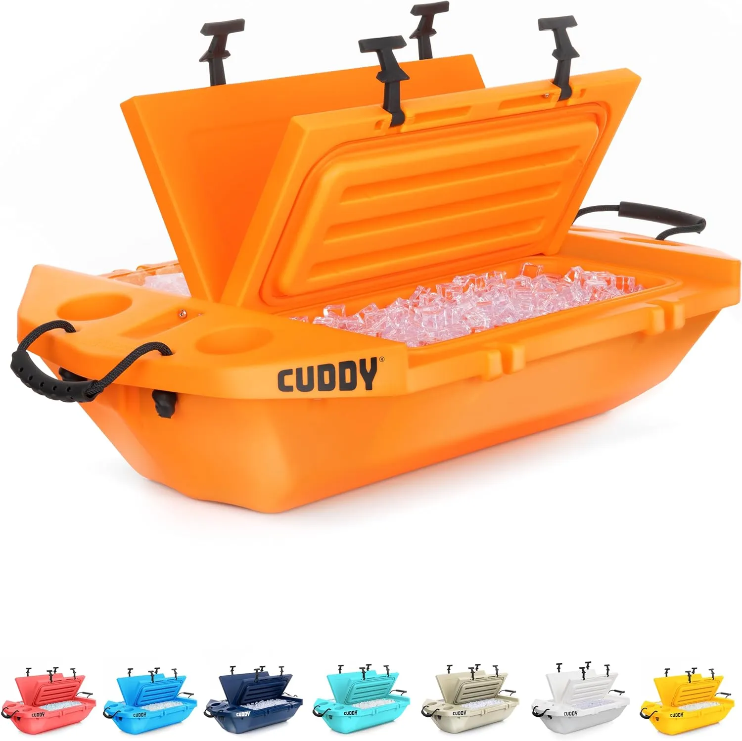 CUDDY Floating Cooler and Dry Storage Vessel for Land & Water  40QT Great for River, Beach, Kayak, Pool, & Lake - Multiple Color Options
