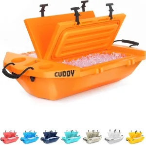 CUDDY Floating Cooler and Dry Storage Vessel for Land & Water  40QT Great for River, Beach, Kayak, Pool, & Lake - Multiple Color Options