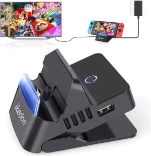 Docking Station for Nintendo Switch, Switch Dock, ikedon Portable TV Docking Station Replacement for Nintendo Switch with 4K HDMI and USB 3.0 Port