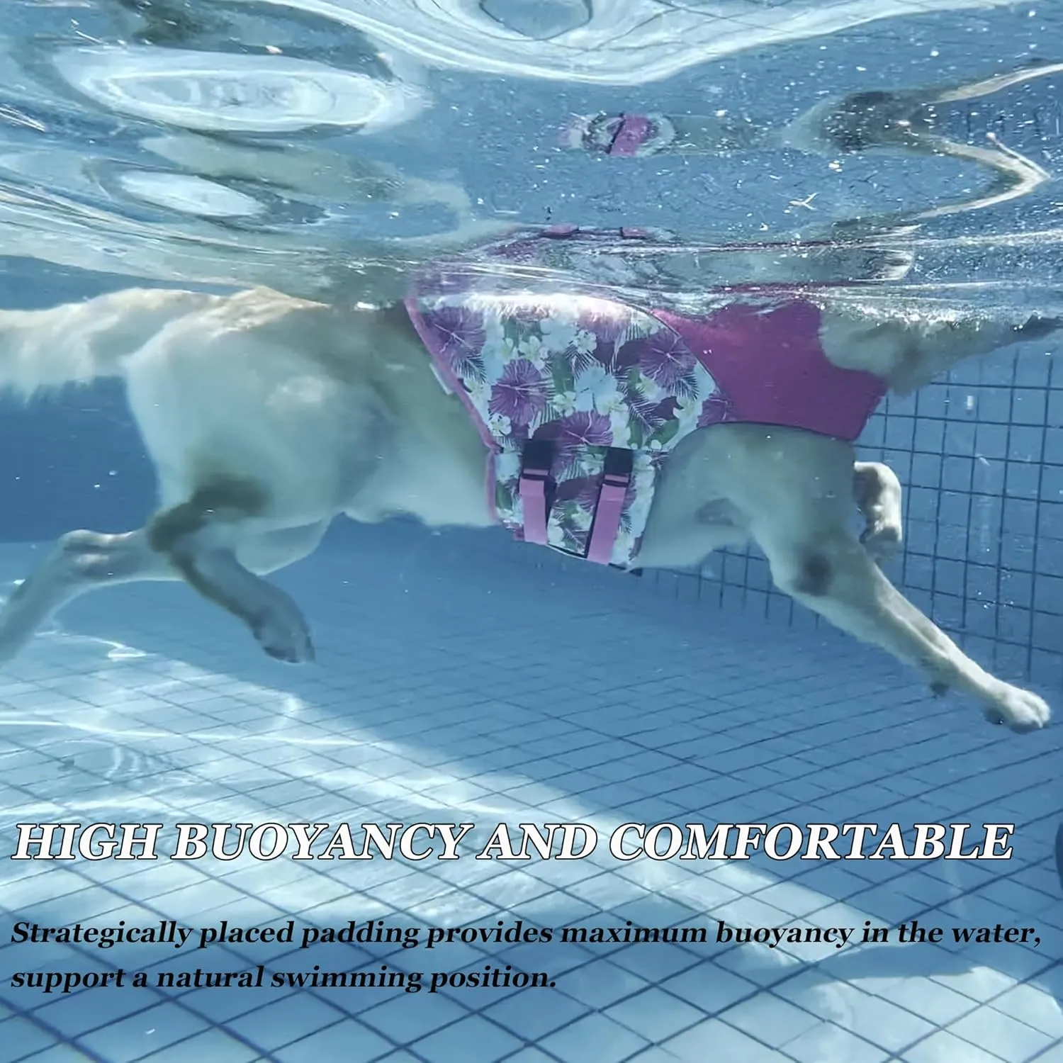 Dog Life Jacket High Buoyancy, Reflective Adjustable Dog Life Vest for Swimming Boating with Rescue Handle, Ripstop Puppy Swim Safety Vest Pet Life Preserver Lifesaver for Small Medium Large Dog (S)