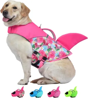 Dog Life Jacket High Buoyancy, Reflective Adjustable Dog Life Vest for Swimming Boating with Rescue Handle, Ripstop Puppy Swim Safety Vest Pet Life Preserver Lifesaver for Small Medium Large Dog (S)