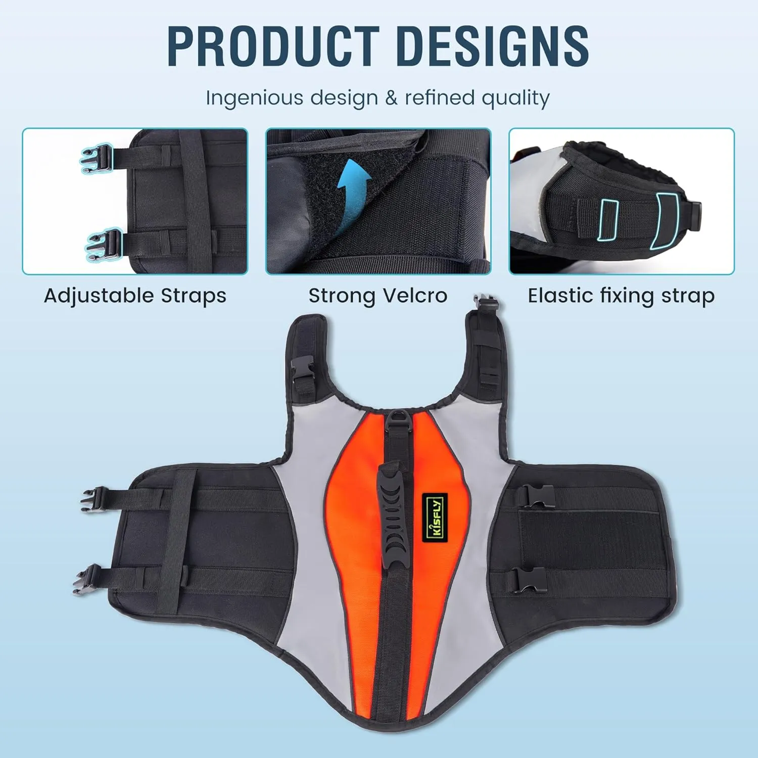 Dog Life Vest for Swimming and Boating - Adjustable Reflective Flotation Jacket, High Buoyancy Life Jacket for Dogs with Rescue Handle, Small Dog Safety Gear for Pool, Beach(S, Orange)
