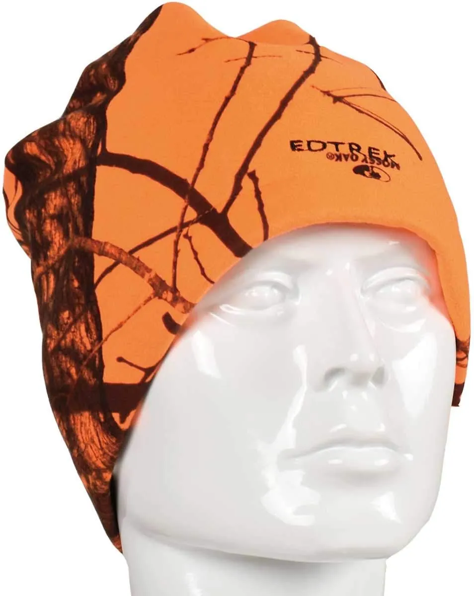 EDTREK Waterproof and Windproof Camo Beanie Hunting Hat - Timber and Blaze Orange Camo Hunter Hat