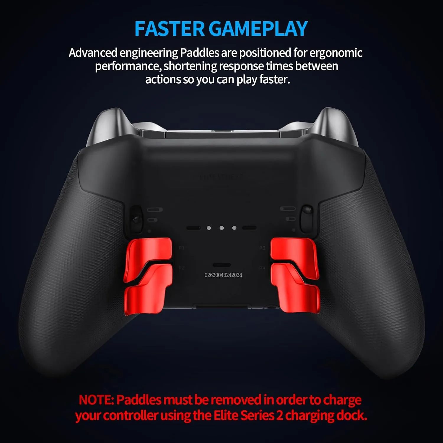 Elite Series 2 Paddles for Xbox Elite Series 1 & 2 Controller - Better Position and Faster Reactions - Upgraded Metal Stainless Steel Replacement Hair Trigger Locks Parts Accessories