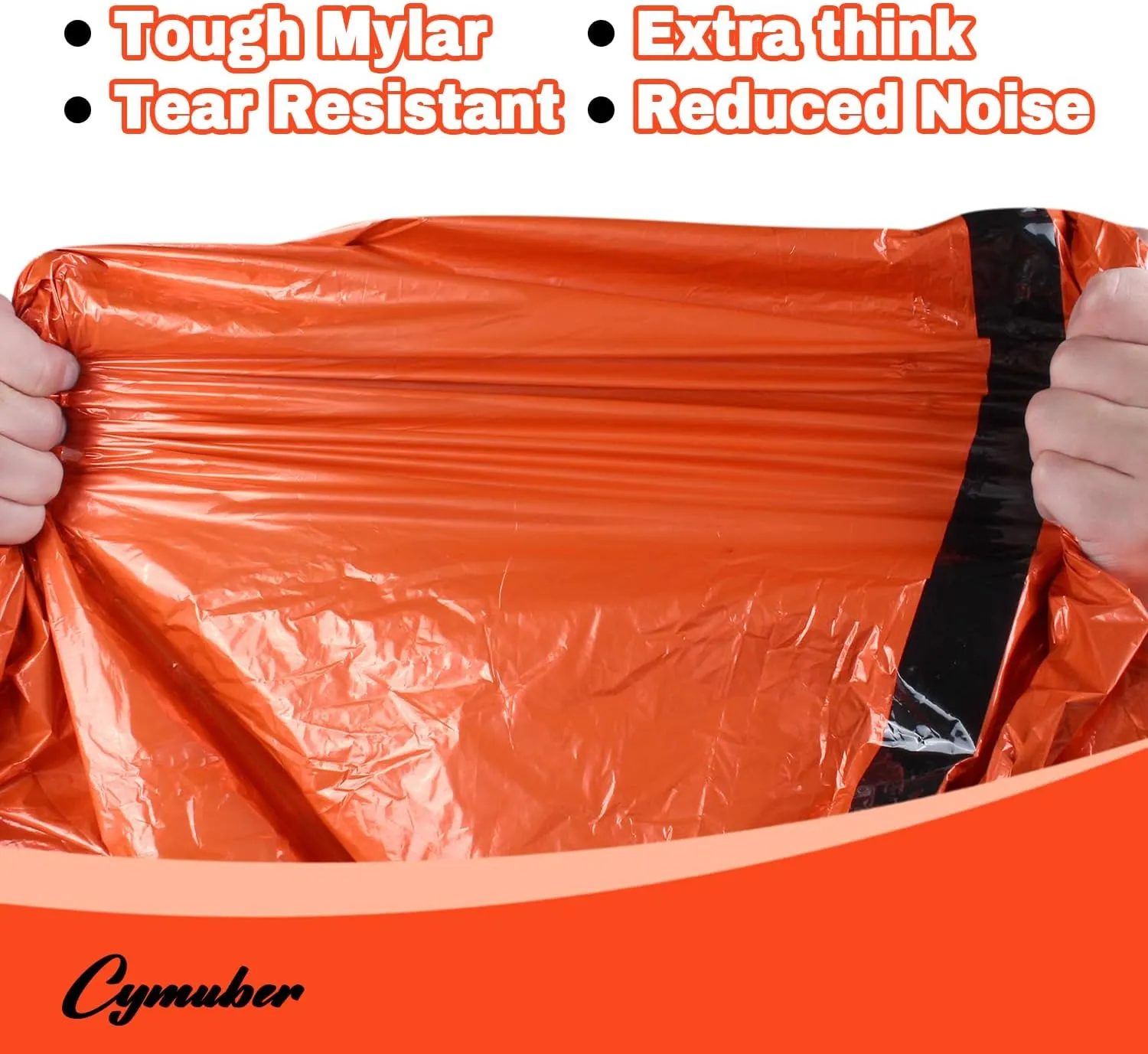 Emergency Sleeping Bag Survival Bag, Cymuber Portable Waterproof Thermal Bivy Sacks Tac Bivvy Bags,Camping Mylar Sleeping Bag Survival Gear Emergency Blankets Survival Shelter