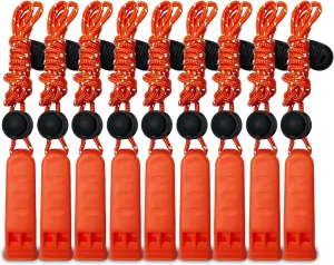 Emergency Whistle, 120db Safety Whistle Survival Shrill Loud for Camping Hiking Hunting Boating Fishing Life Vest Jacket Rescue Signaling Kids Lifeguard 9 Pack