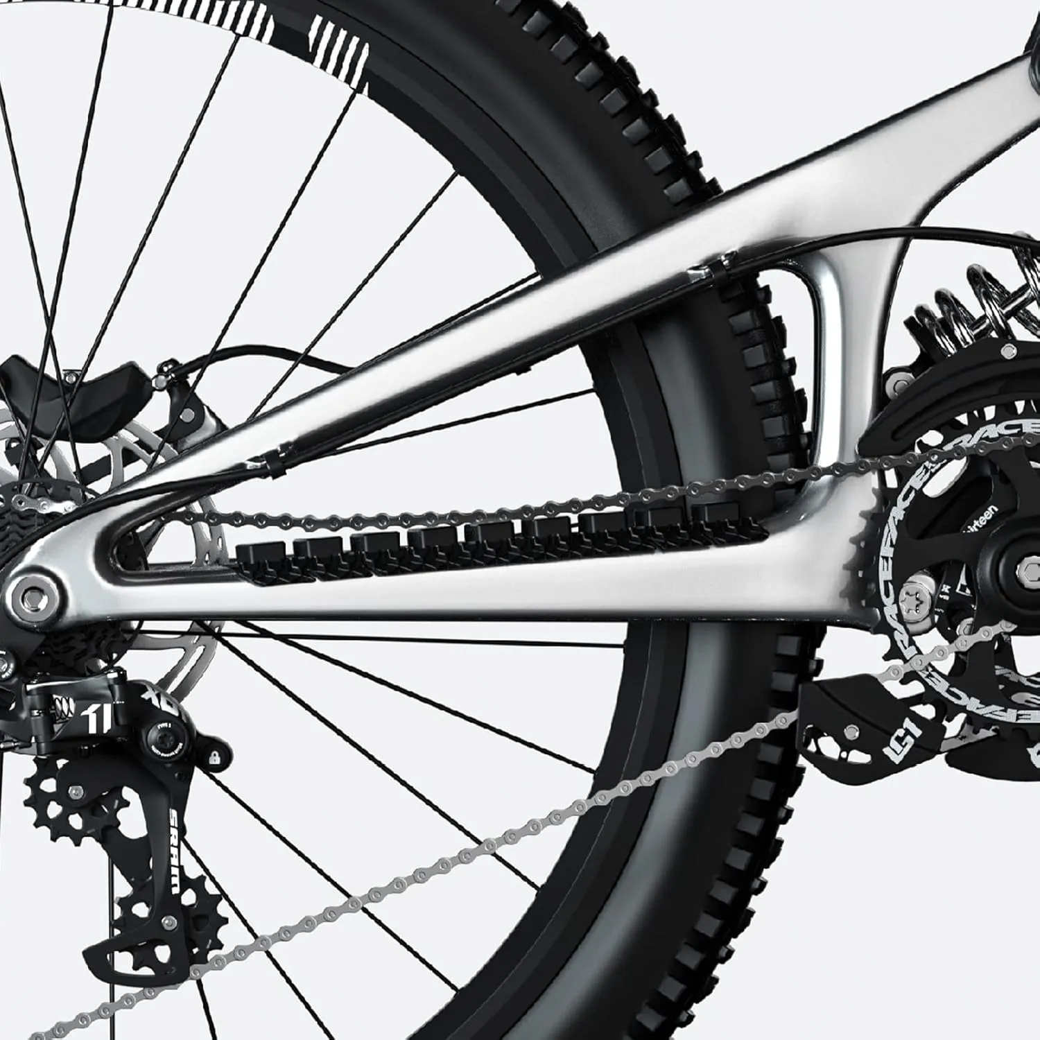 ENLEE Mountain Bike Chainstay Protector, MTB Silicone Chain Stay Frame Guard, Road Bicycle Chain Pad - Protect Your Bike Frame from Scratch by Chain