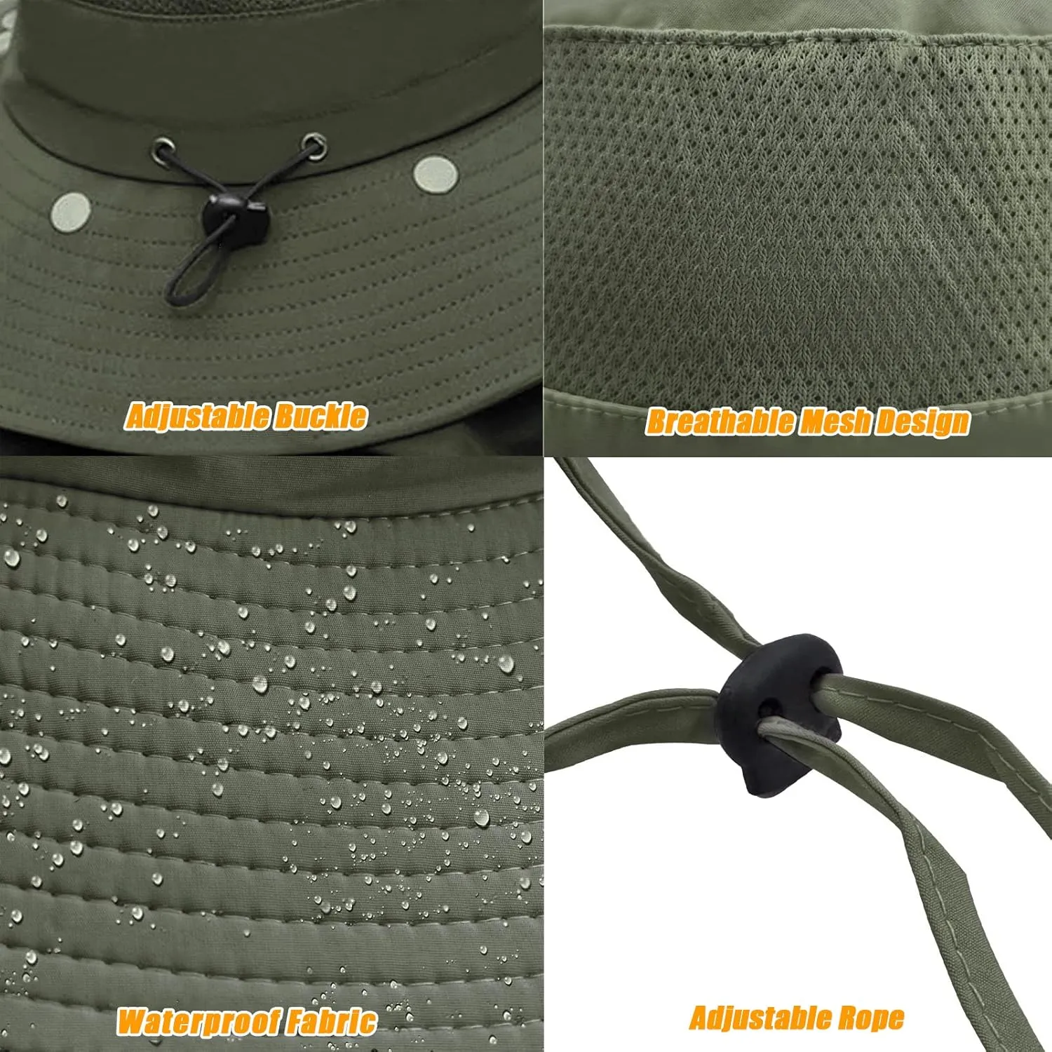 Fishing Hat for Men & Women, Outdoor UV Sun Protection Wide Brim Hat with Face Cover & Neck Flap