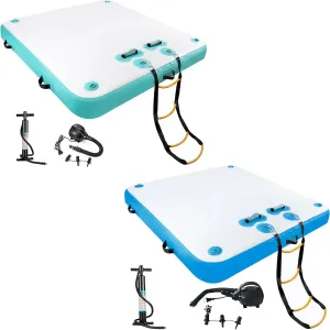 Floating Dock Water Platform, Multi-People Inflatable Water Mat Swim Docks, Inflatable Dock Raft for Lake/Boat/Island/Pool