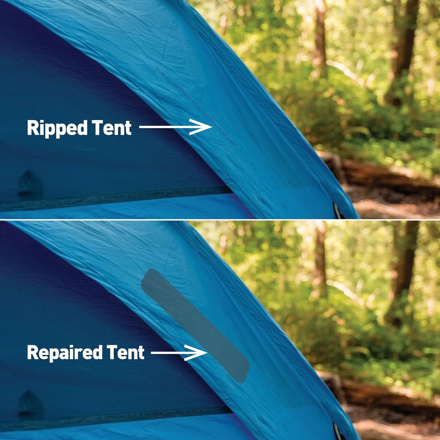 GEAR AID Tenacious Tape 3x20 Fabric and Vinyl Gear Repair Tape, Quickly Fix Holes and Rips in Puffy Jackets, Rain and Snow Gear, Tents, Sleeping Bag and More, Clear, 1 Pack