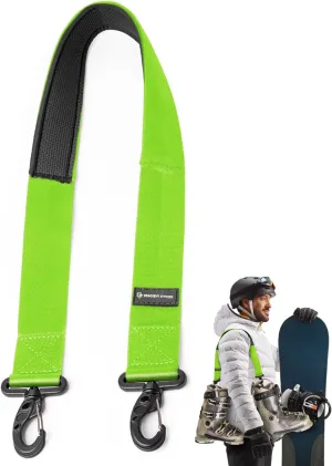 Gradient Fitness Boot Carrier Straps for Ski & Snowboard, Anti Slip Downhill Ski Straps Boot Carry, Shoulder Sling Tote Leash