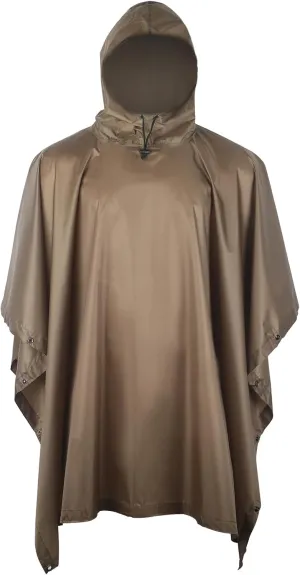 GRVCN Military Rain Poncho, Camouflage Raincoat Outdoor Waterproof Lightweight