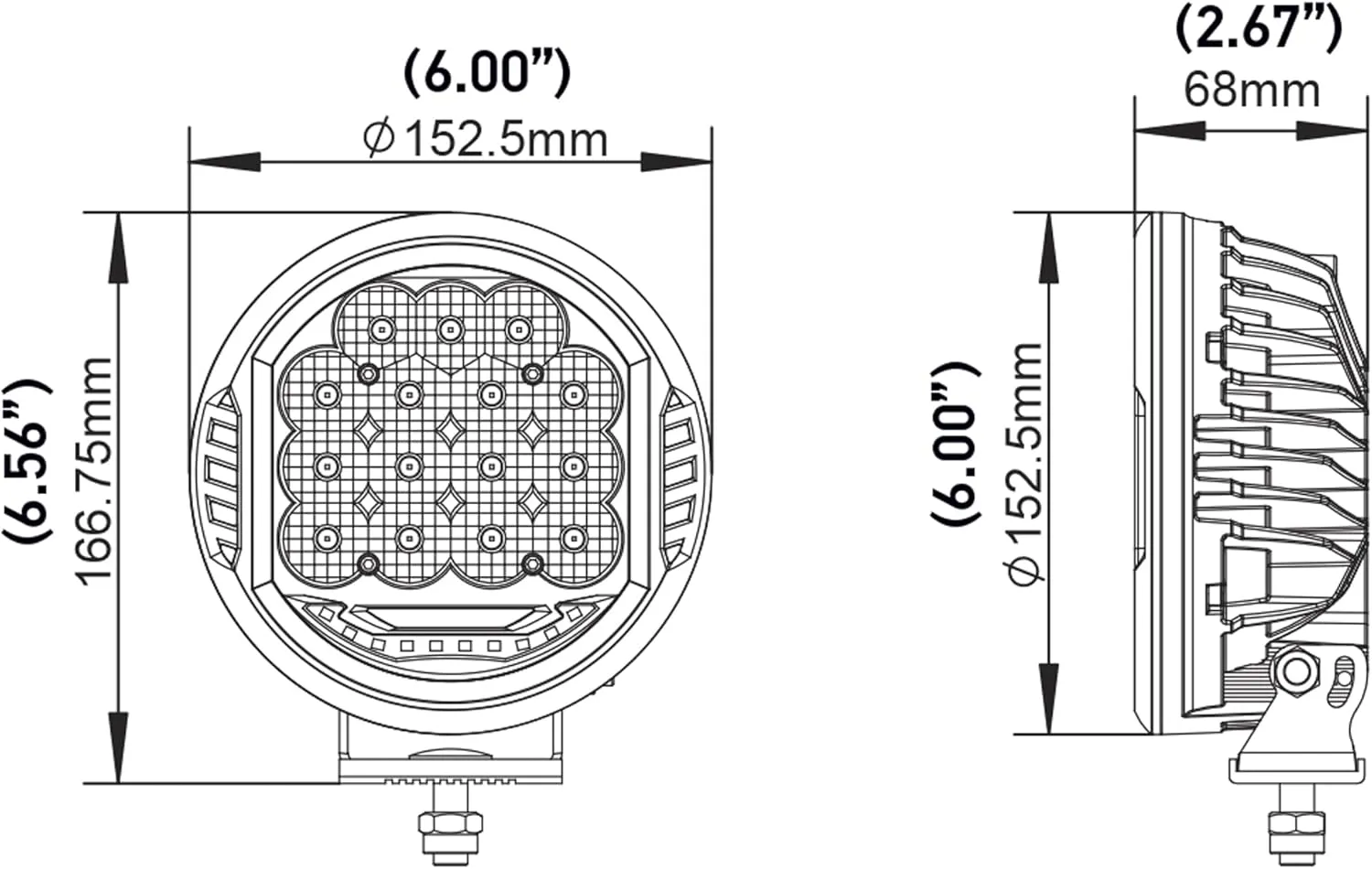 Hella ValueFit 500 LED Series - LED Driving Lamp Kit  Universal Off-Road Light for Pickup Trucks, ATV, SUV, 4x4, Jeep, Tractors / 358117171
