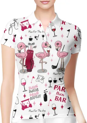 HIVICHI Funny Golf Shirts for Women Print Crazy Pattern Cute Novelty Short Sleeve Moisture Wicking Tennis Polo Shirt