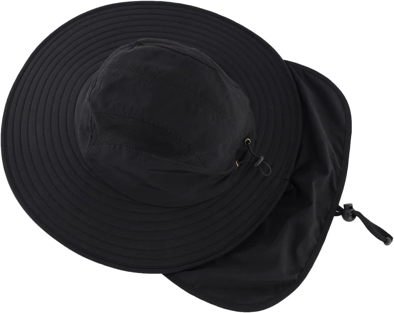 Home Prefer UPF 50  Mens Wide Brim Fishing Hat with Neck Flap Sun Hat for Men Women Sun Protection Cap