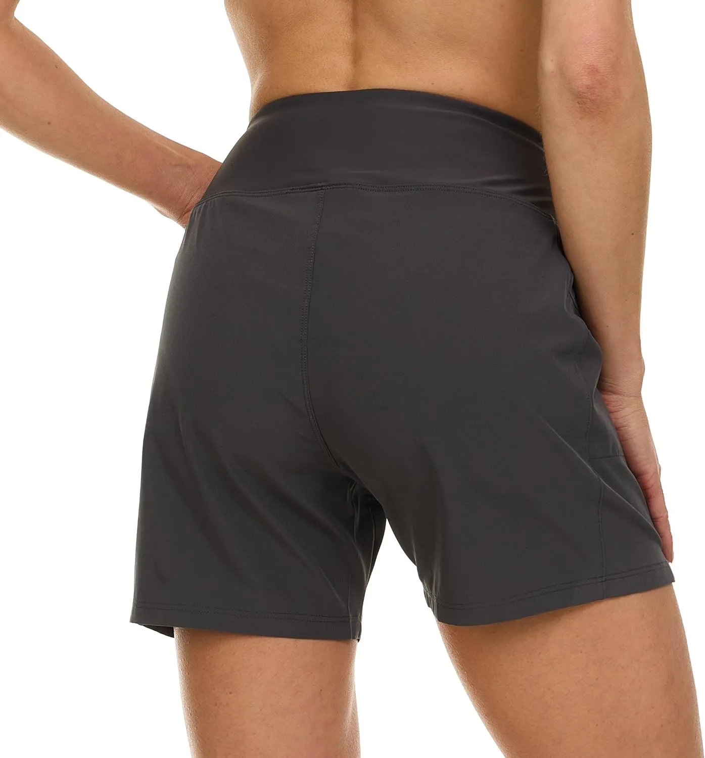 Hurley 5"/7" High Waisted Swim Shorts Women, Board Shorts with Pockets & Inner Liner, Quick Dry Swim Trunk, UPF 50 