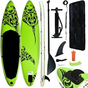 Inflatable Stand Up Paddleboard for Relaxation and Fun on Water, Easy to Transport, for Beginners and Experienced Users, Green