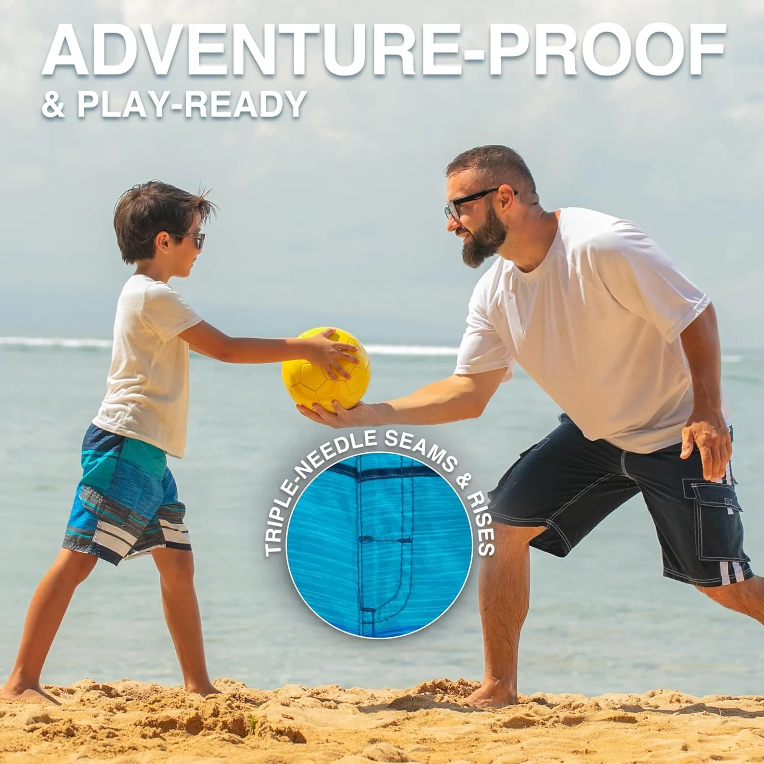 Kanu Surf Line Up Boys Swim Trunks with UPF 50  Sun Protection - Quick Dry Boys Swimsuit