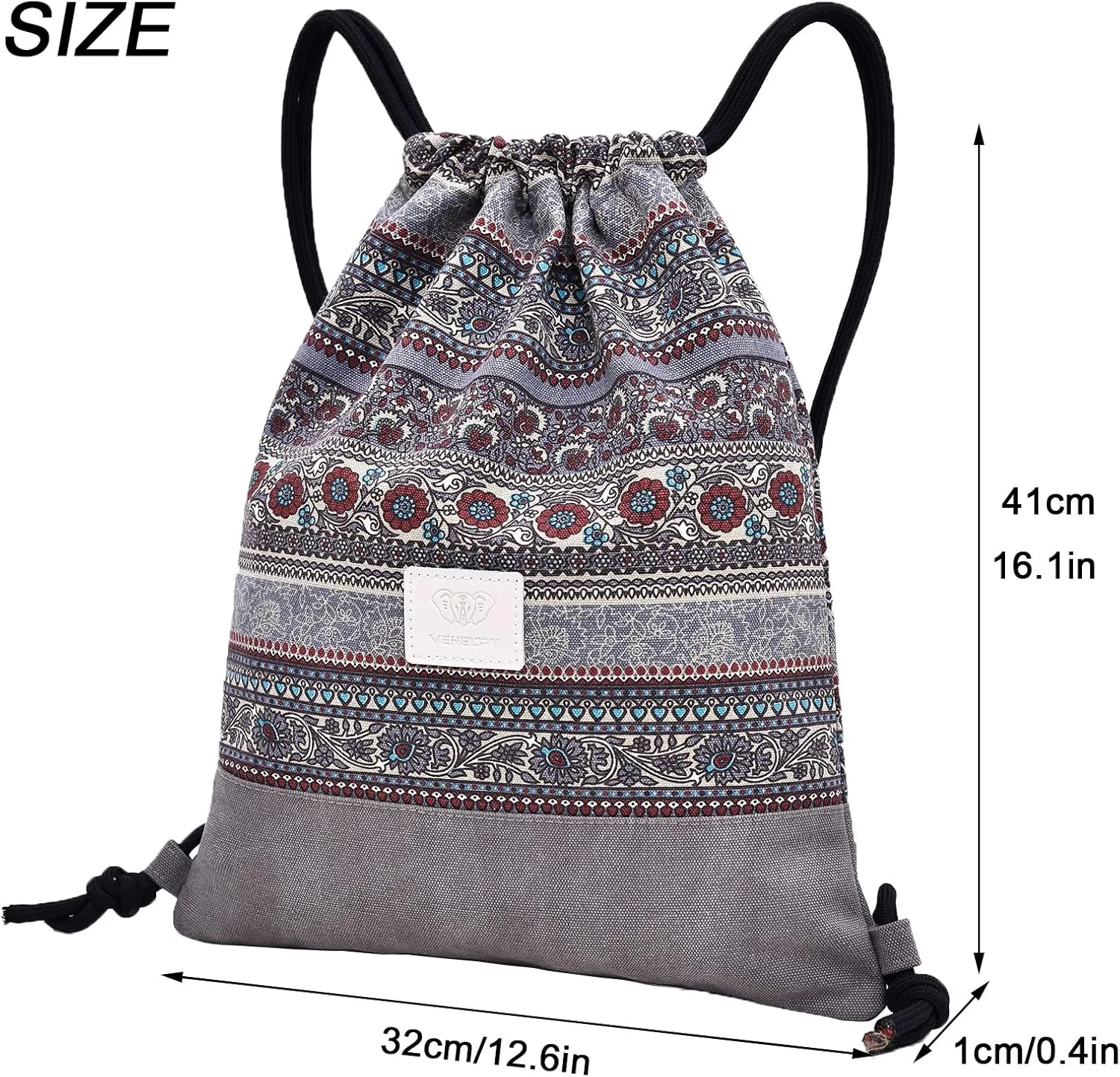 LAKE OF FIRE Drawstring Bags - Lightweight & Compact Bag for Yoga, Gym, Sports, Beach, Travel, and Daily Use(Gray)