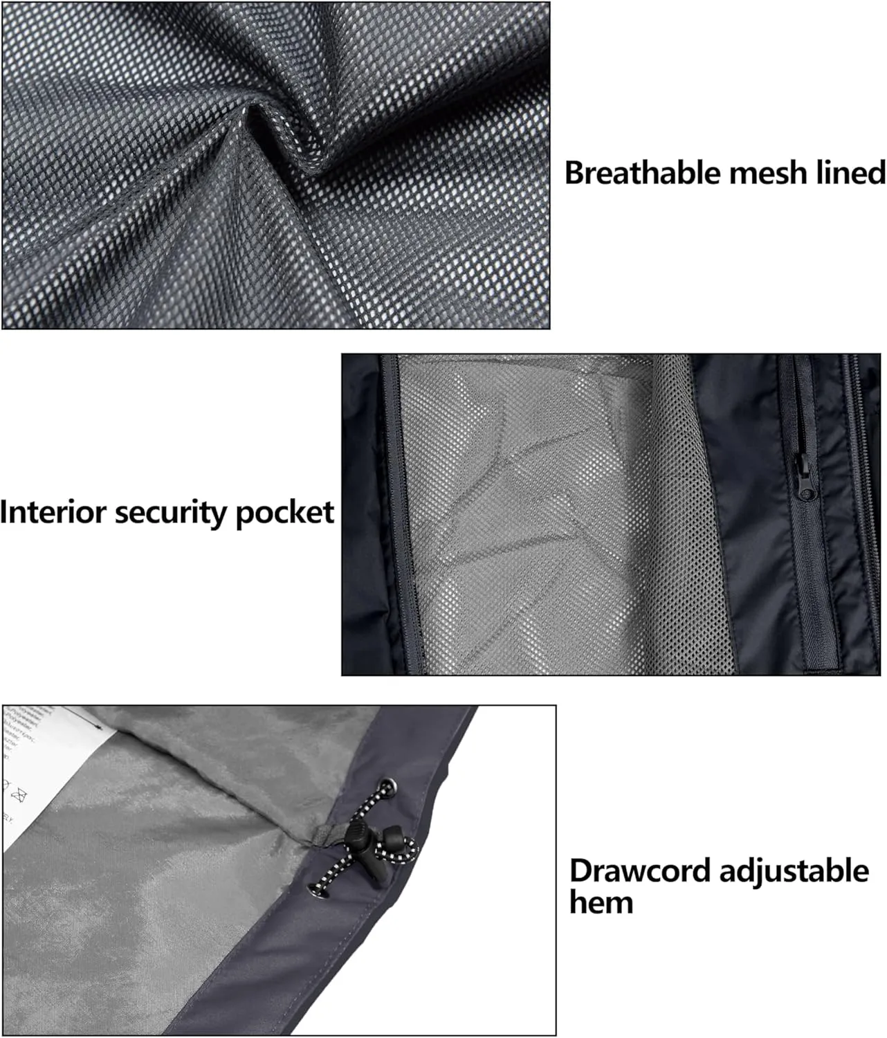 Little Donkey Andy Womens Waterproof Rain Jacket Lightweight Outdoor Windbreaker Rain Coat Shell for Hiking, Travel